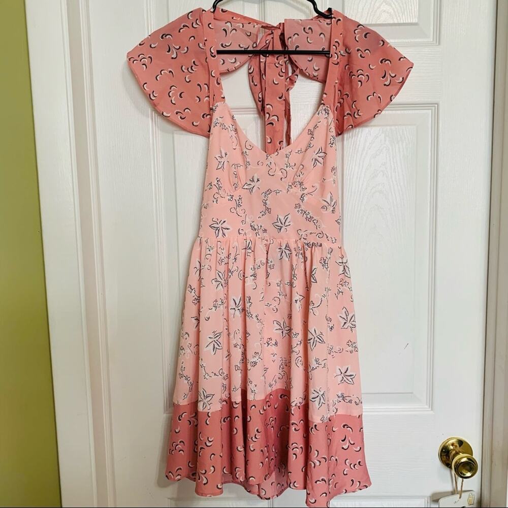 ASOS floral backless dress
